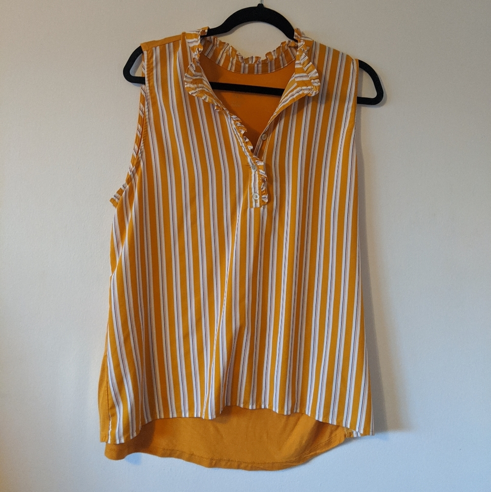 PLUS SIZE Ruffled Tank Top